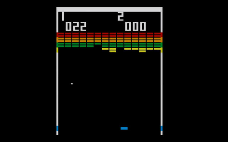 brick breaker game released in 1986 codycross